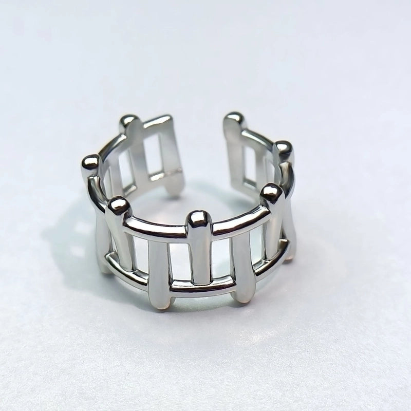Minimalist Heart Shape Titanium Steel Open Rings