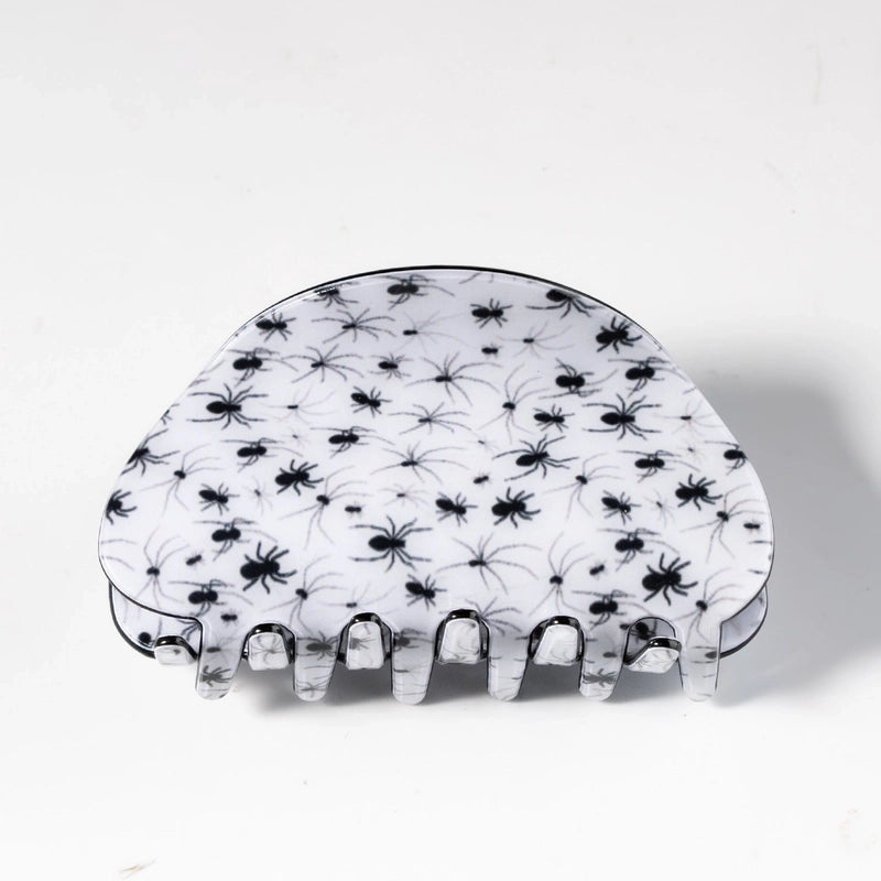 Halloween Minimalist Women's Pumpkin Lattice Spider PVC Hair Claws