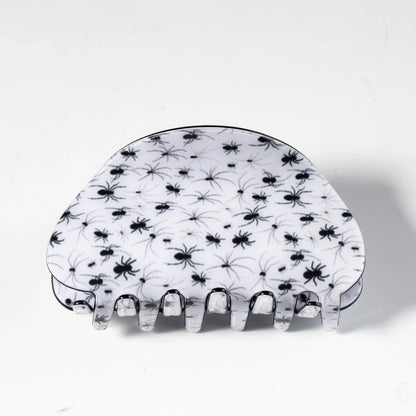 Halloween Minimalist Women's Pumpkin Lattice Spider PVC Hair Claws