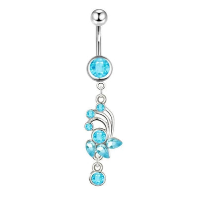 1 Piece Belly Rings Minimalist Color Block 304 Stainless Steel Inlay Zircon