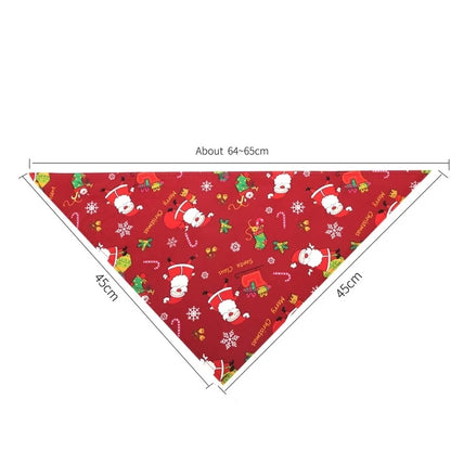 Cartoon Style Cotton Christmas Graffiti Pet Scarf 1 Piece