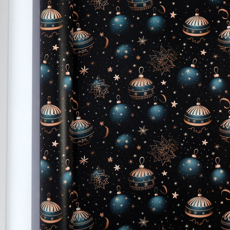 Large Size Gift Wrapping Paper Roll Brown Christmas Reindeer Head Elk Green Plaid Gift Box Recyclable Gift Paper