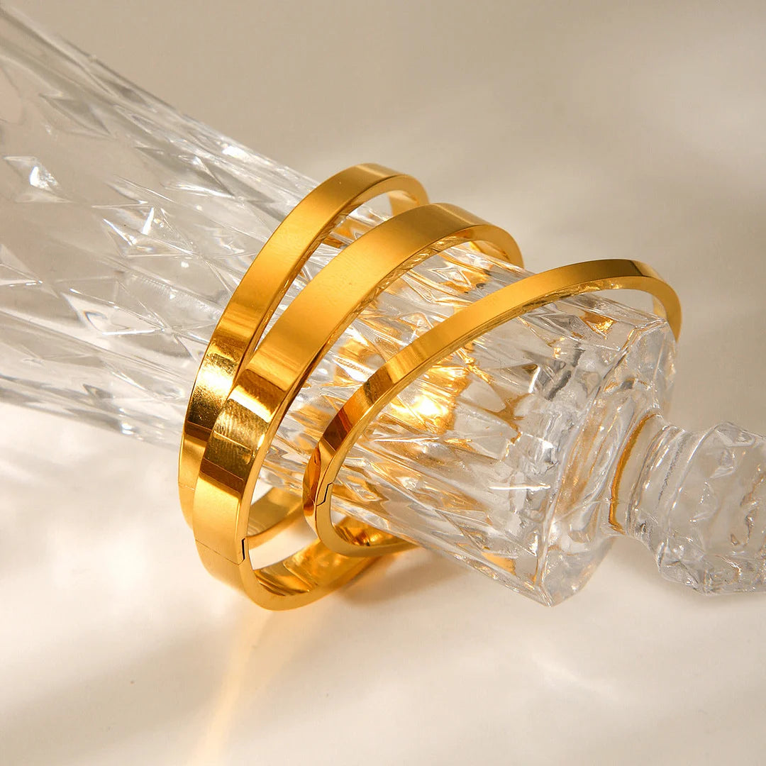 IG Style Round Stainless Steel Electroplating Bangles