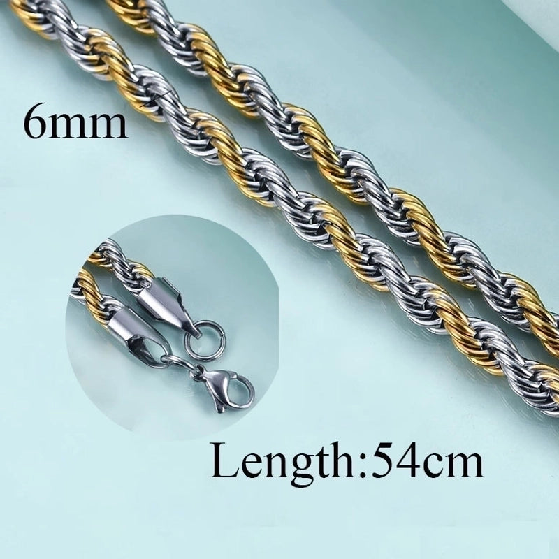 Titanium Steel Minimalist Waves Plating Necklace