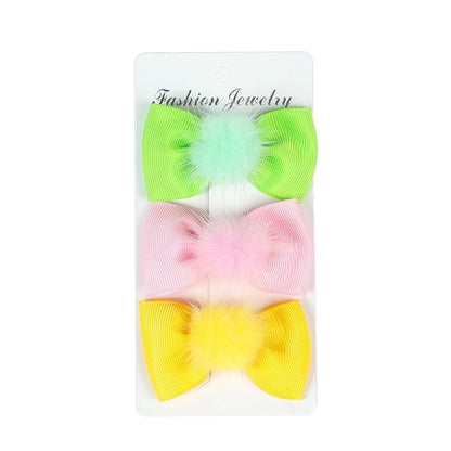 Halloween Christmas Independence Day Ethnic Style Kid'S Halloween Pattern Santa Claus American Flag Sequins Knitting Bowknot Hair Clip