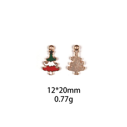 10 PCS/Package Zinc Alloy Christmas Tree Santa Claus Christmas Socks Pendant Jewelry Accessories