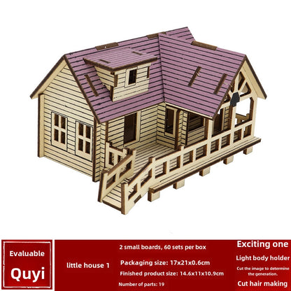 Stall Supply Children's Wooden 3D Puzzle Adult Puzzle Christmas Building Handmade Educational Model Toy