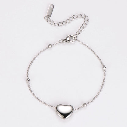 Retro Punk Commute Heart Shape 304 Stainless Steel 18K Gold Plated Rose Gold Plated Jewelry Set