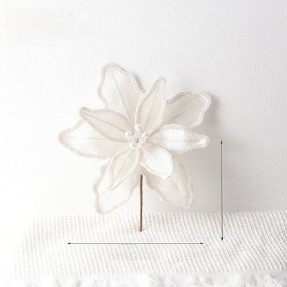 30cm Velvet Red Christmas Flower National Day Decoration Accessories Hanging Diy Vase Arrangement Props