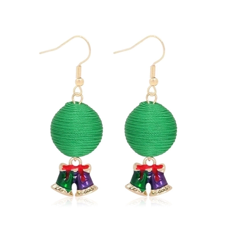1 Pair Minimalist Christmas Tree Inlay Alloy Zircon Drop Earrings