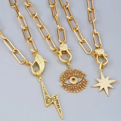 Copper Plating Geometric Necklace