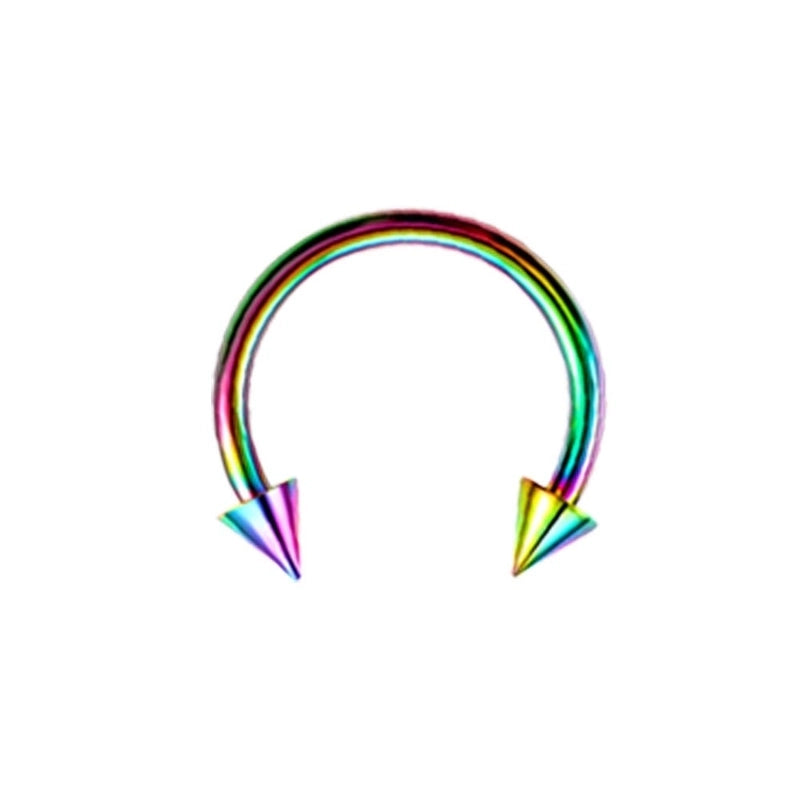 Classic Style Solid Color Stainless Steel Nose Ring In Bulk