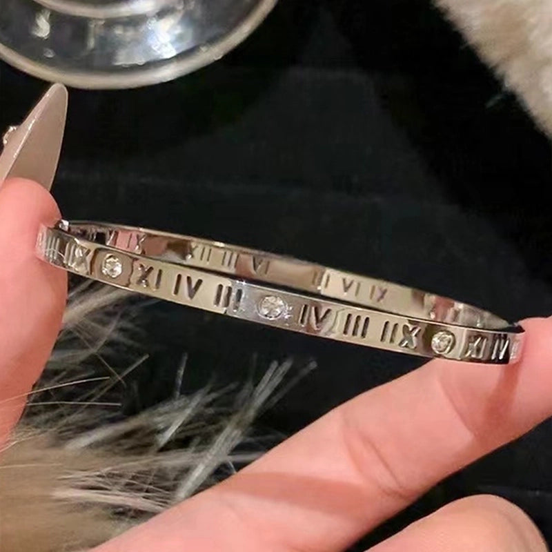 Elegant Minimalist Classic Style Solid Color 304 Stainless Steel Bangle In Bulk