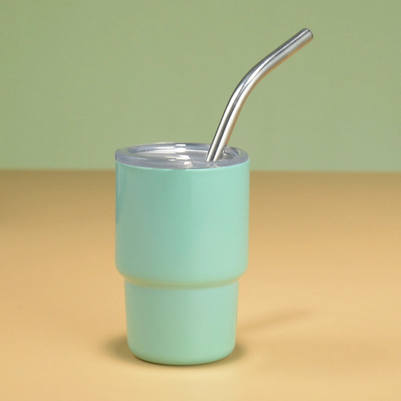 3oz Mini 304 Cold Change Small Wine Glass Single Double-layer Suction Tube Cup Sublimation Stainless Steel Cup A Generation Of Hair