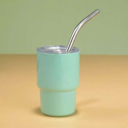 3oz Mini 304 Cold Change Small Wine Glass Single Double-layer Suction Tube Cup Sublimation Stainless Steel Cup A Generation Of Hair