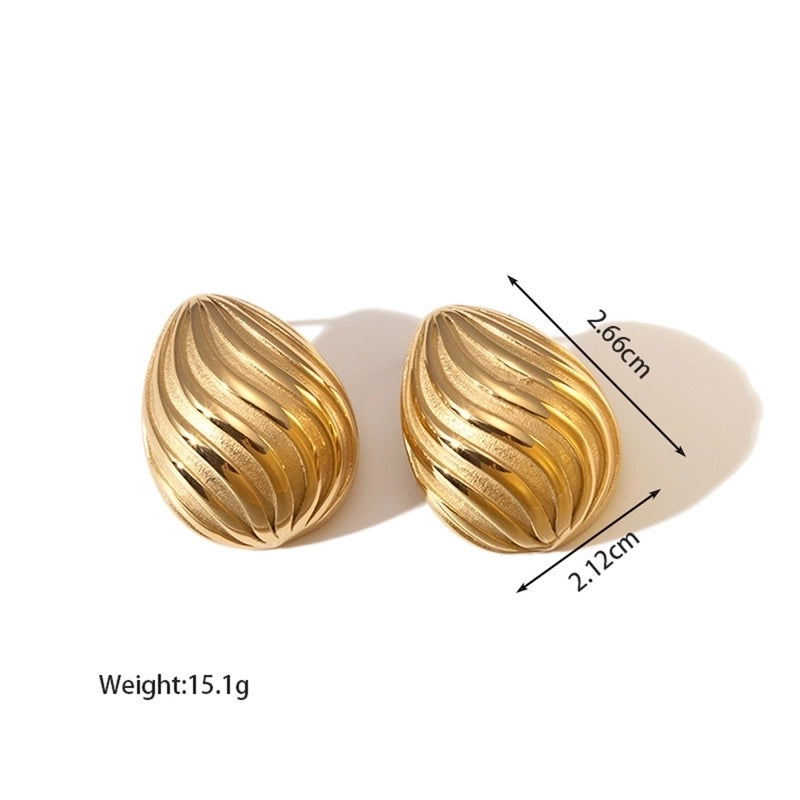 1 Pair Beach Minimalist Rhombus Plating 304 Stainless Steel 18K Gold Plated Ear Studs
