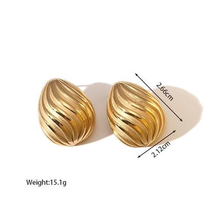 1 Pair Beach Minimalist Rhombus Plating 304 Stainless Steel 18K Gold Plated Ear Studs