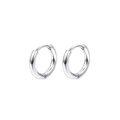 1 Pair Vintage Style Minimalist Round 304 Stainless Steel 18K Gold Plated Stainless Steel Earrings