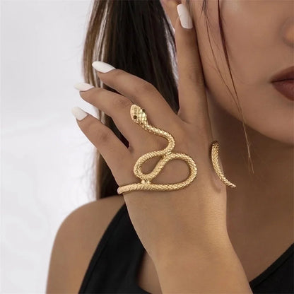 Alloy Gold Plated Silver Plated Hip-Hop Classic Style Streetwear Plating Hollow Out Inlay Animal Artificial Crystal Artificial Pearls Zircon Wristband Bangle