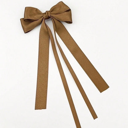 Sweet Girl Bow Ribbon Hairpin Japanese And Korean Style Simple High Sense Back Head Hairpin Internet Celebrity Hair Accessories