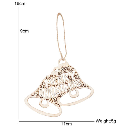 Christmas Minimalist Geometric Wood Party Hanging Ornaments