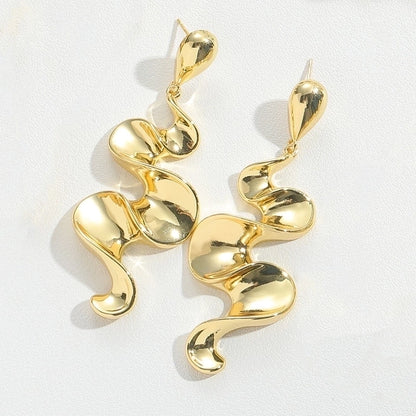 1 Pair Halloween Christmas Vintage Style Minimalist Commute Leaves Leaves Copper + Dripping Oil Copper 14K Gold Plated Earrings