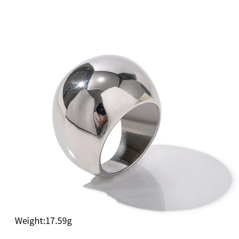 Minimalist Solid Color Titanium Steel Plating Rings