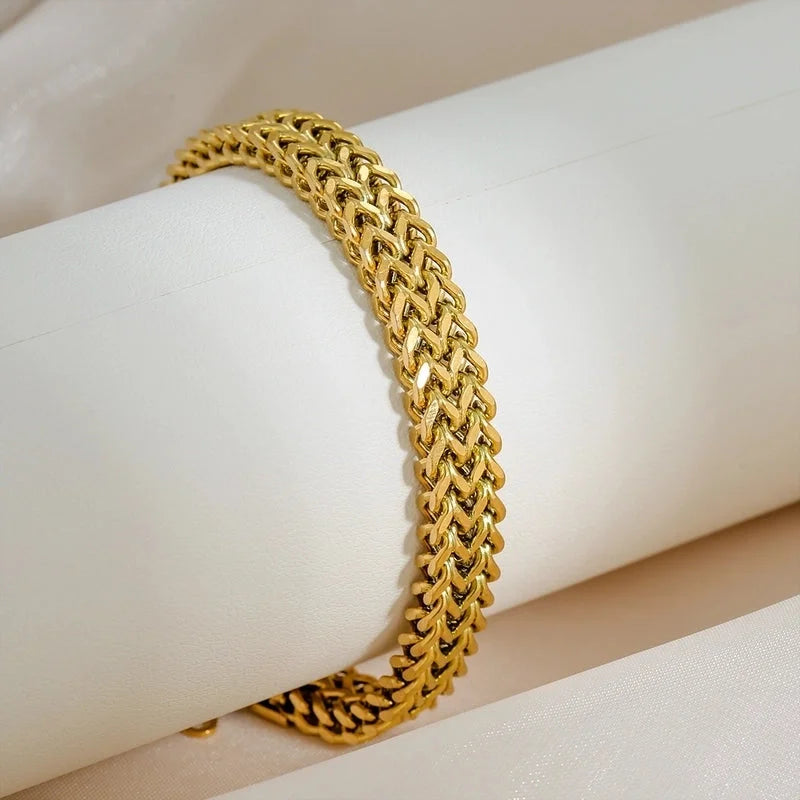 Hip-Hop Punk Minimalist Geometric 304 Stainless Steel Stainless Steel Bracelets In Bulk