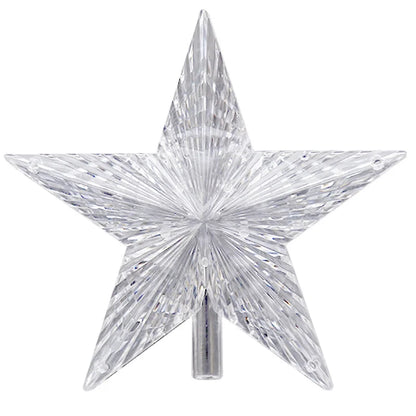 10 Pieces Transparent Round Ball Snowflake Small Five-star Christmas Tree Light String Accessories Five-pointed Star Tree Top Star Christmas Decoration