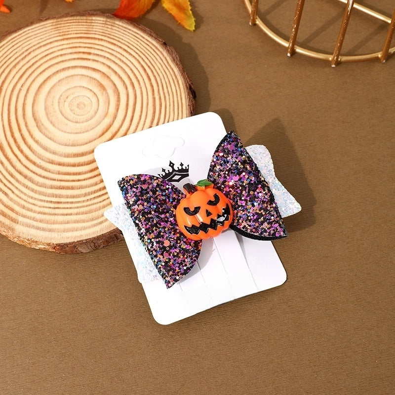 Halloween Cool Style Unisex Spider Bow Knot Ghost Alloy Sequins Hair Clip