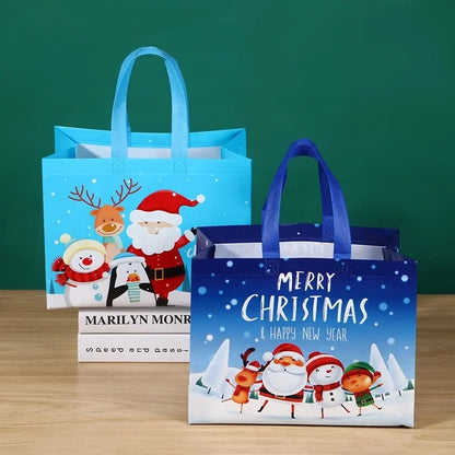 Christmas Non-woven Bag Handbag Cartoon Christmas Gift Bag Environmental Protection Bag Folding Storage Bag