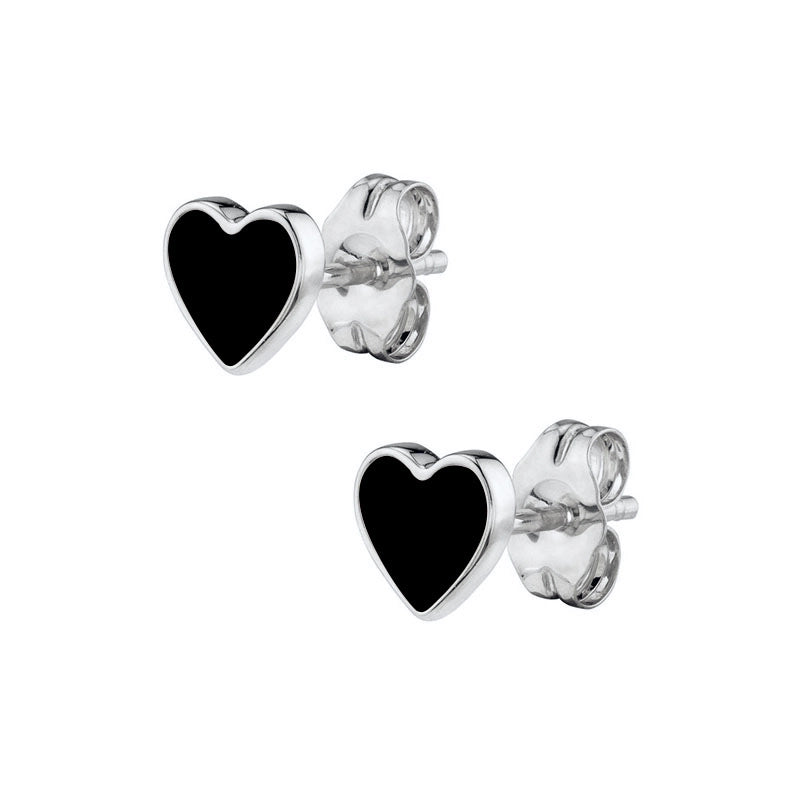 Minimalist Heart Plating Copper Earrings Ear Studs