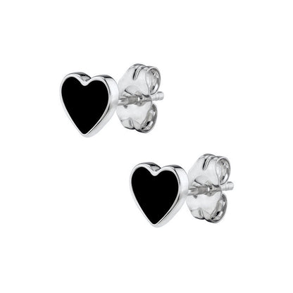 Minimalist Heart Plating Copper Earrings Ear Studs
