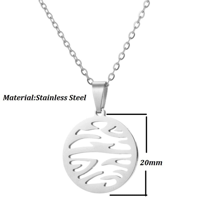 201 Stainless Steel 18K Gold Plated Minimalist Plating Moon Flower Necklace