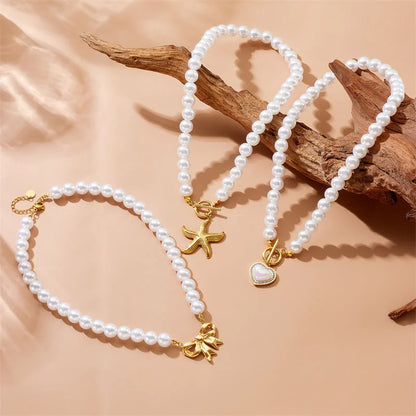 Women Heart Droplet Bell Bowknot Stainless Steel Electroplating Jewelry Sets