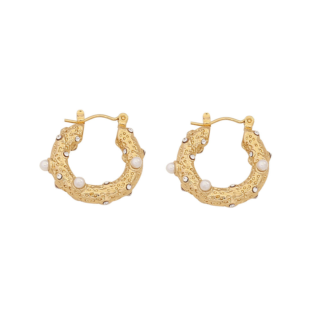 Expressive Geometric U-Shape Stainless Steel Electroplating Stud Earrings