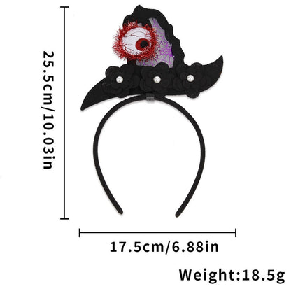 Halloween Hip-Hop Cool Style Cat Spider Web Plastic Felt Cloth Club Party Street