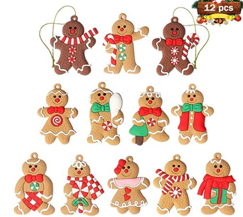 Cross-border Exclusive For New Gingerbread Man Pendant Christmas Tree Ornaments Pvc Source Manufacturers Christmas Ornaments