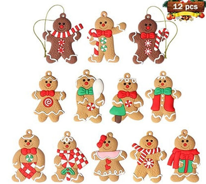 Cross-border Exclusive For New Gingerbread Man Pendant Christmas Tree Ornaments Pvc Source Manufacturers Christmas Ornaments