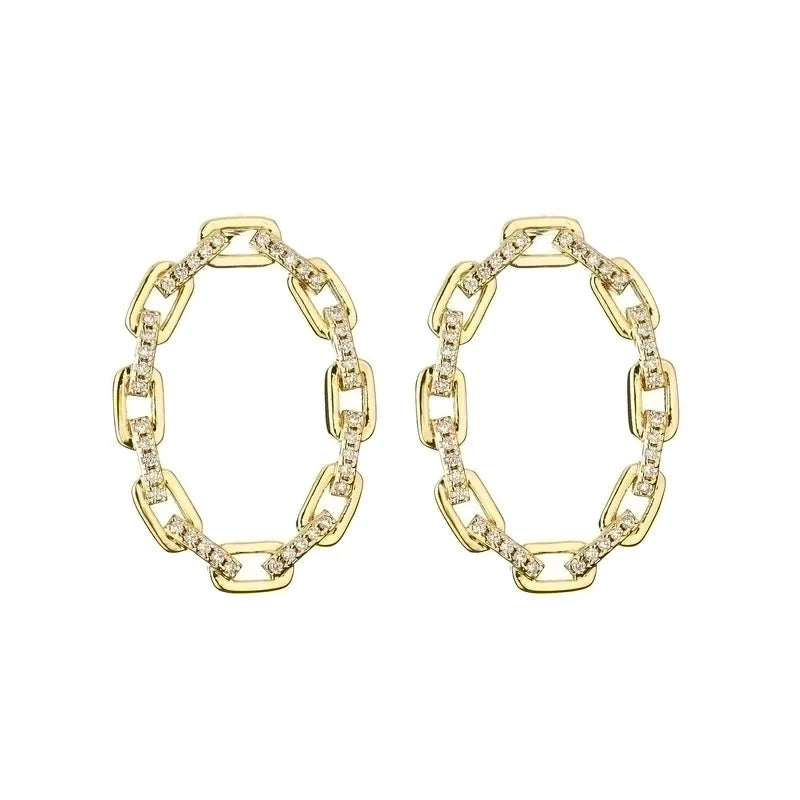 2 Pieces Vintage Style Geometric Copper Plating Inlay Zircon 18k Gold Plated Bracelets Earrings Necklace