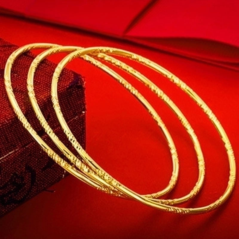 Minimalist Geometric Copper Gold Plated Bangle 1 Piece