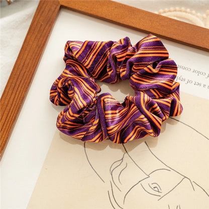 Halloween Fashion Women'S Pumpkin Heart Shape Flannel Printing Hair Tie