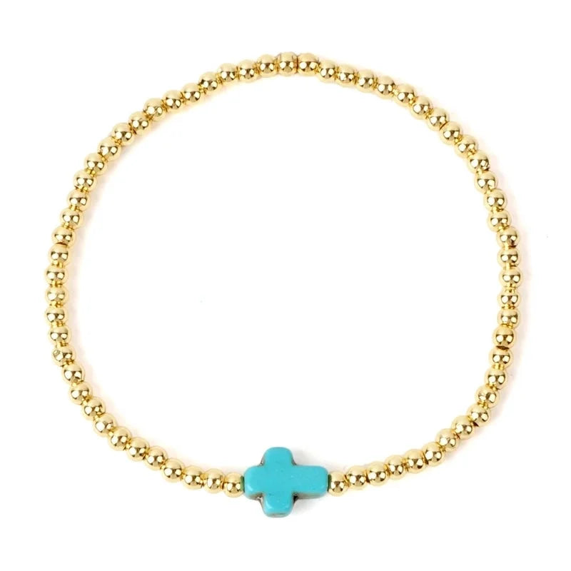 Semi-precious Stone Copper Handmade Geometric Bracelets