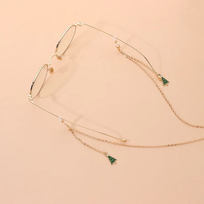 Casual Minimalist Christmas Tree Alloy Christmas Unisex Glasses Chain