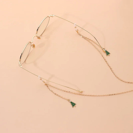 Casual Minimalist Christmas Tree Alloy Christmas Unisex Glasses Chain