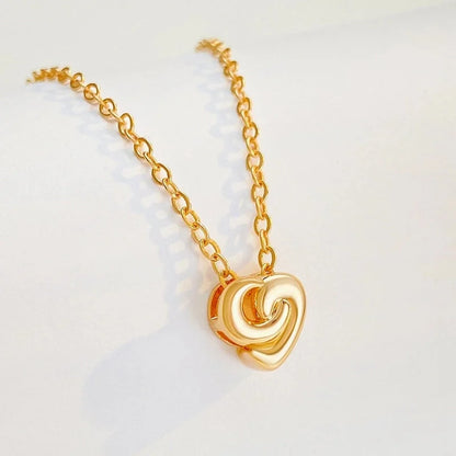 Copper Heart Shape Pendant Necklace