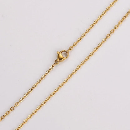 304 Stainless Steel 18K Gold Plated Minimalist Solid Color Choker
