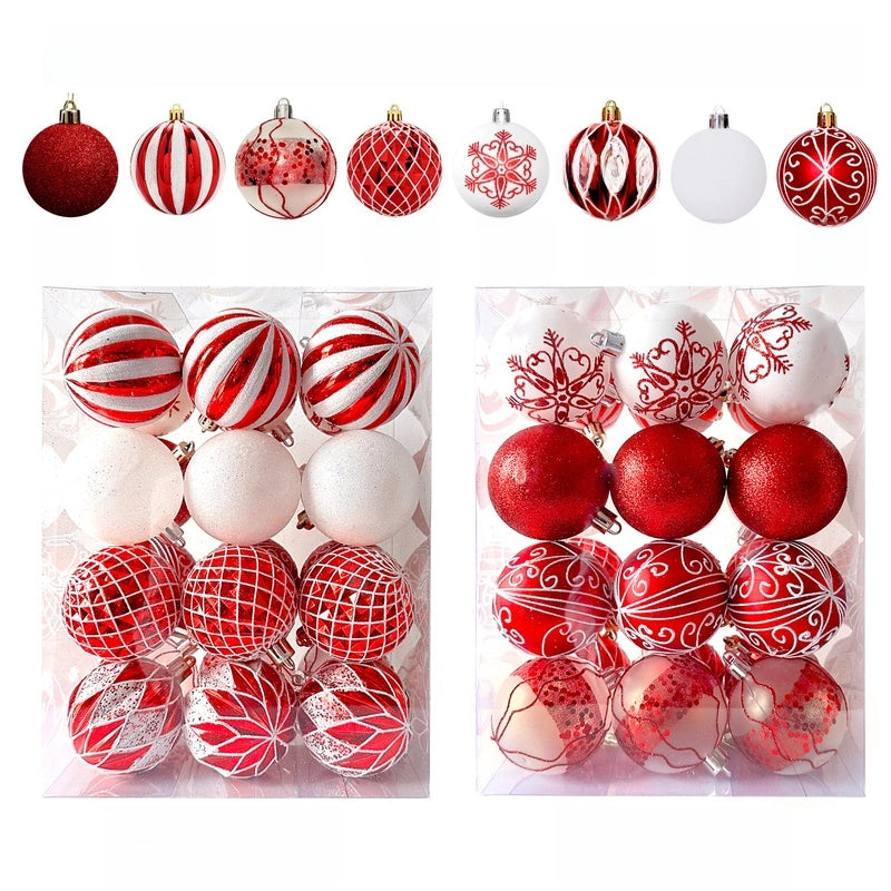 6cm30 Christmas Decorations Electroplated Plastic Painted Ball Christmas Ball Suit Ball Pendant