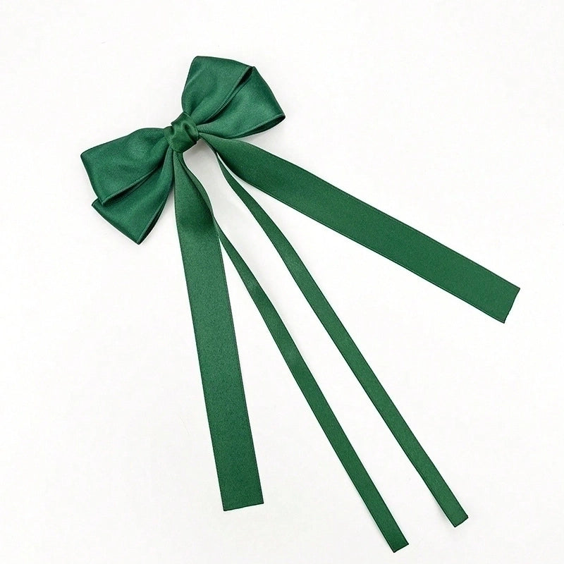 Sweet Girl Bow Ribbon Hairpin Japanese And Korean Style Simple High Sense Back Head Hairpin Internet Celebrity Hair Accessories