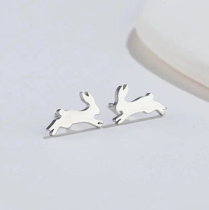 1 Pair Fashion Animal 304 Stainless Steel 18K Gold Plated Ear Studs